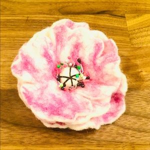 Felt Wool Brooch Pin, Boho Hippie Flower Pin